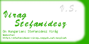 virag stefanidesz business card